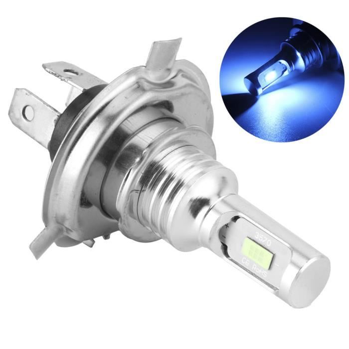 Drfeify ampoule H4 Puce d'ampoule LED de phare antibrouillard pour voiture  de moto avec prise H4 80W DC 12V-24V (bleu glace 6000K) - Cdiscount Auto