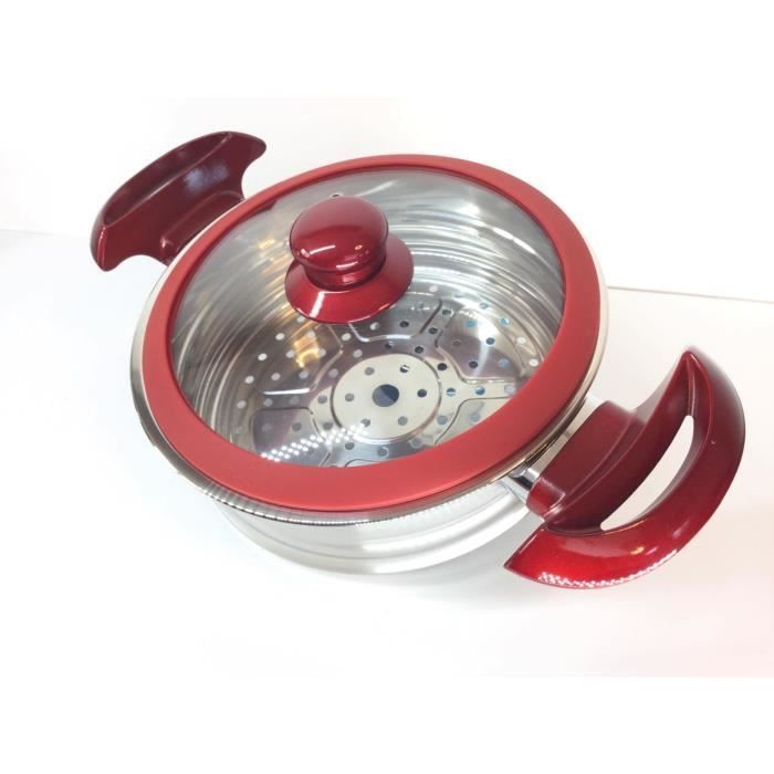 Cocotte minute autocuiseur couscoussier cuiseur vapeur 5 Litres Inox