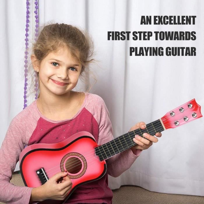 Guitare rose enfant - Cdiscount