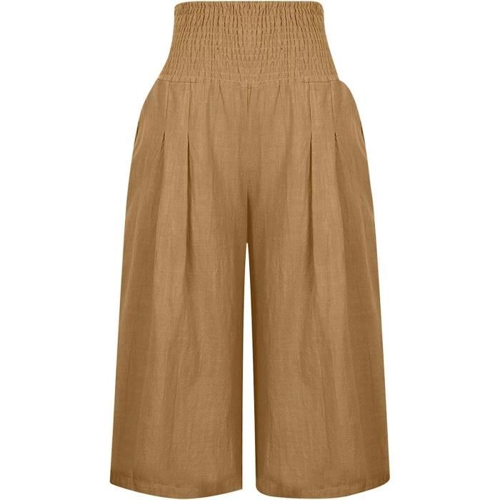 Pantacourt D'été Décontracté En Coton Pour Hommes Kaki LY2306PANTACOURT