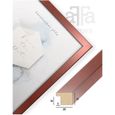 aFFa frames, Hekla, Cadre photo MDF, facile à nettoyer, Rectangle, avec façade en verre acrylique, Or rose, 40 x 50 cm-3