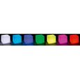 Cube solaire lumineux - LUMISKY - CASY - H30 cm - Tabouret table basse - LED blanc et multicolore-3