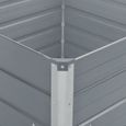 Jardinière carrée en acier galvanisé gris - vidaXL - 100 x 100 x 77 cm - Capacité 100 l - Sans réserve d'eau-3