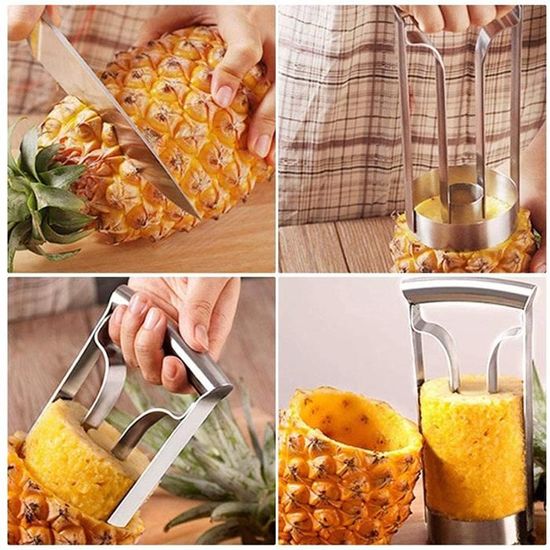Trancheuse à Ananas Coupe-Outils de Cuisine Accessoires Manuel en Acier  Inoxydable éplucheur d'ananas pour Anneaux de Fruits en A176 - Cdiscount  Maison