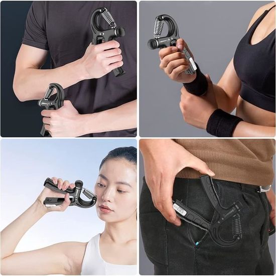 Poignée De Renforcement Réglable Burakh 5-60kg – Pour Avant-bras, Gym Et Entraînement