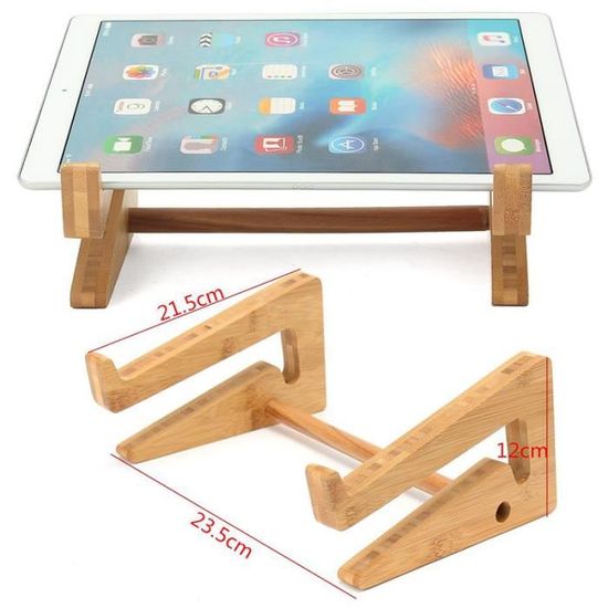 Support Bureau En Bois Pour Ordinateur Portable Macbook Tablette Pc Prix Pas Cher Cdiscount