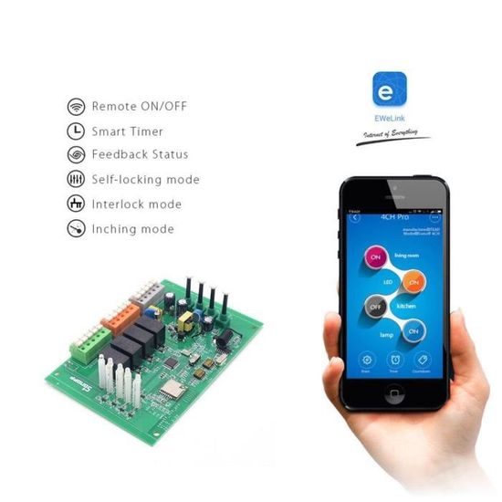 Sonoff 4Ch Pro R2 4 Canaux Interrupteur Sans Fil Wifi Intelligent Rf Inching//Au