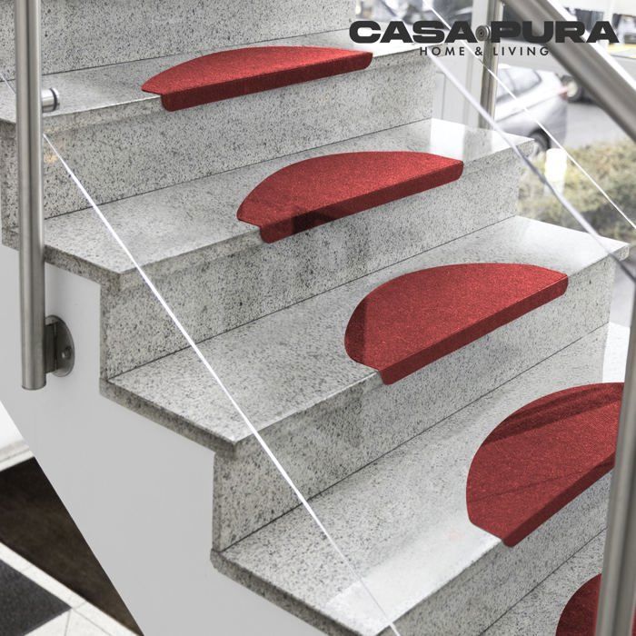 KARAT Tapis D'Escalier Pure Nature En Liège - Antidérapant Autocollant 23,5 X 65 Cm