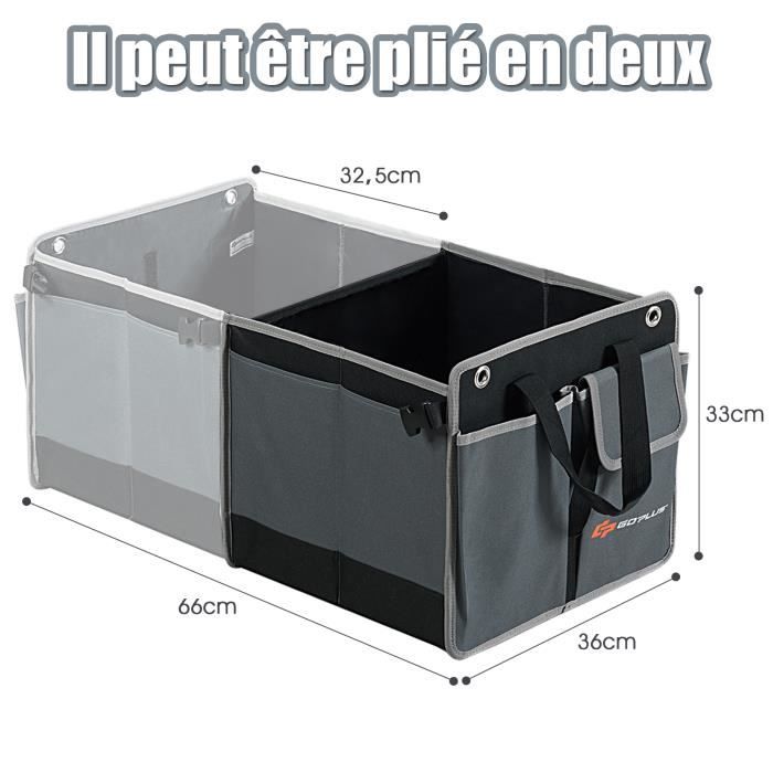 GIANTEX Boîte de rangement pliable pour coffre de voiture,sac à outils  Pliant,Grande Capacité,Deux sangles de fixation - Cdiscount Maison