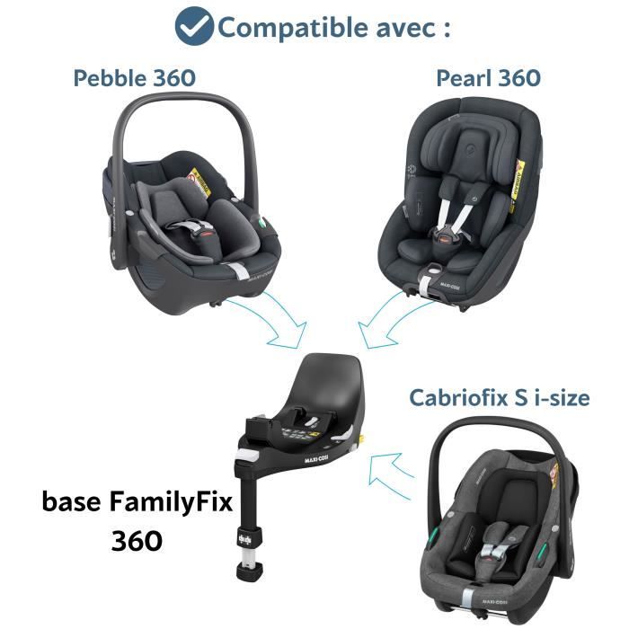 Maxi Cosi FamilyFix 360 base pivotante a 360 compatible Pebble 360 Pearl 360 et Cabriofix S i SIZE Cdiscount Puericulture Eveil bebe