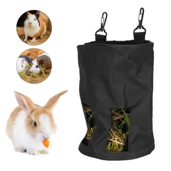 Lot De 2 Sacs à Foin Pour Lapin - Avec 2 Trous, Lavables, Suspendables - Pour Cochon D'Inde, Hamster, Chinchilla - 8