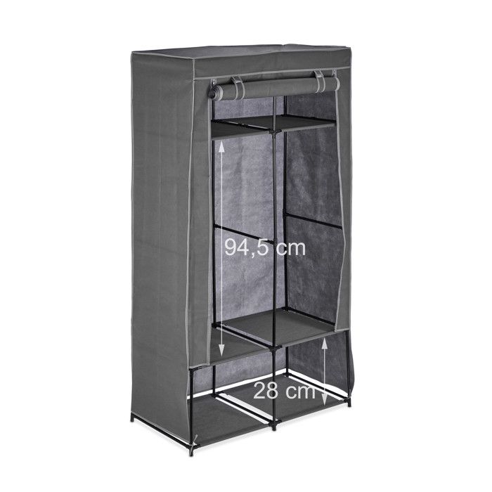 Lot De 2 étagères Suspendues En Tissu Navaris - 6 Compartiments, Pliables, Pour Vêtements, Chaussures, Accessoires - 6