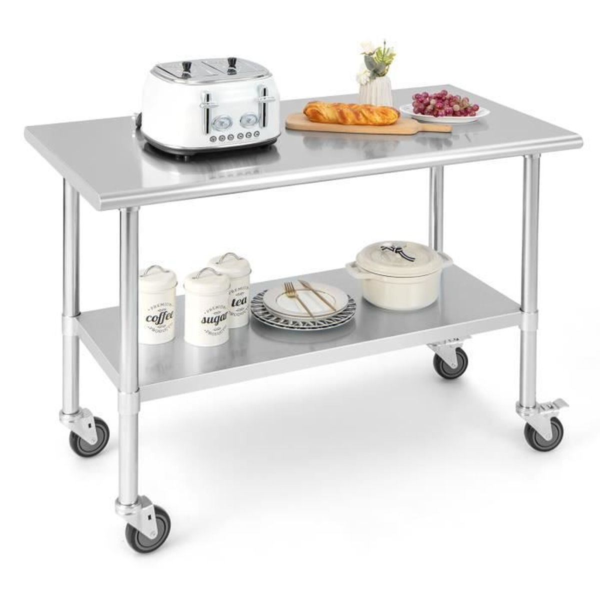 Lot De 6 Barrettes Hot Rods Pour Plan De Travail - Acier Inoxydable, Autocollantes, 30 Cm - Protègent Des Casseroles Chaudes