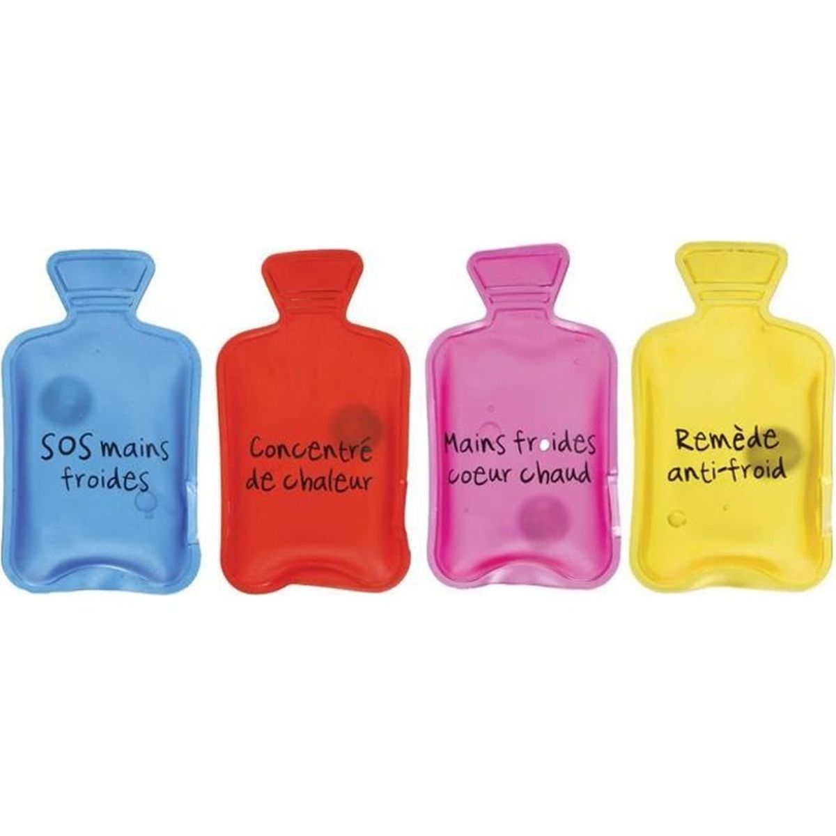 Lot De 6 Chaufferettes De Poche Réutilisables – Motifs Noël (Père Noël, Bonhomme De Neige, Renne) – Chauffage 50-55°C – Rechargement Eau Bouillante – 10 Cm