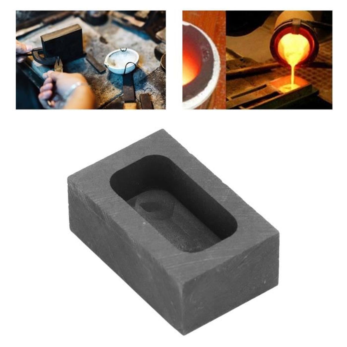 DIYEAH Moule En Graphite - Moule Graphite Croix - De Fusion