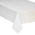 BRAND Féérie Lights & Christmas - Nappe design étoiles de Noël - L. 360 x l. 140 cm - Blanc et or