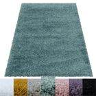 Tapis Salon Shaggy - Belle - Turquoise - 160 cm Rond Ø - 100% Polypropylène - SIMPEX