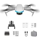 Drone GPS 4K FPV WiFi avec deux caméras et deux batteries EKASN - Blanc