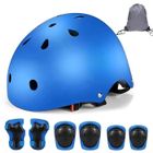 Casque Vélo Enfant - BYONDSELF - Kit de Protection - Bleu - Roller