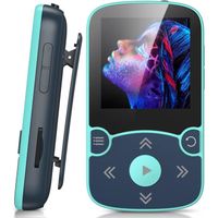 AGPTEK 64Go Lecteur MP3 Bluetooth 5.3 avec Clip, Lecteur Musique Sport HiFi,1,5 Pouces Baladeur MP3 avec Bouton Volume,Radio