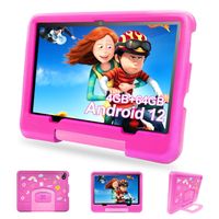 Tablette Enfants Android 12 -Tab A8-Tablette Tactile 10 " HD -4Go+64Go ROM WiFi Tablet pas cher -Jeux Éducatifs Tablette pour Enfant