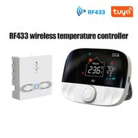 Thermostat intelligent sans fil RF433 régulateur de température programmable pour chauffage de pièce avec chaudière à gaz actionneur