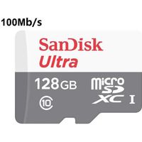 SanDisk Ultra carte mémoire 128Go MICRO SD SDXC 100MB/s Class 10 Micro SD SDXC SDSQUNR-128G
