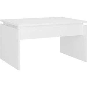 TABLE BASSE Table basse Blanc - AKOZON - 68x50x38 cm - Contemp