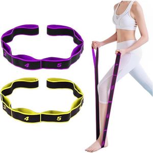AWOGPID Bande Élastique Fitness 9 Niveaux – Nylon Latex, 9 Intensités, Compacte – Yoga, Pilates, Squats, Étirements