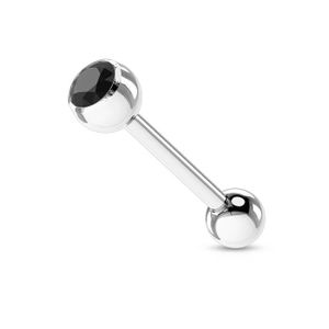 Piercing Langue Barre 16mm Violet LOVEPIERCING - Acier Chirurgical 316L Anti-Allergique Avec Boules Pilule