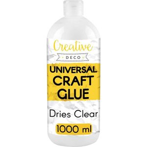 COLLE - PATE ADHESIVE Creative Deco Colle Liquide PVA Blanche | 1L | Uni