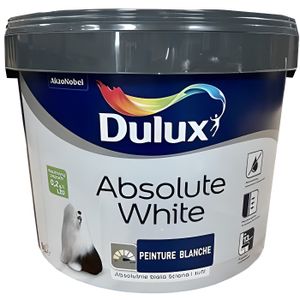 PEINTURE - VERNIS Dulux Peinture Absolute White Blanc Mat 9 L