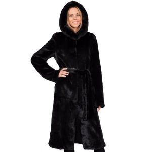 manteau fourrure capuche femme