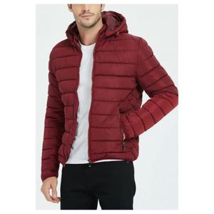 Doudoune homme sale bordeau
