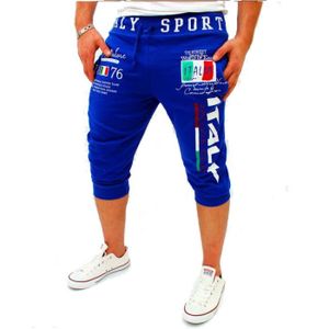 SURVÊTEMENT Pantalon homme de jogging court imprimé numérique sport loisirs Plage de Sable luxe de imprimé et baggy Vêtement Masculin - bleu
