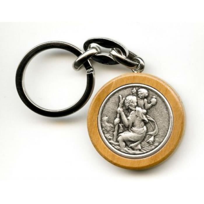 Porte-clés gravé personnalisé médaille bois Voiture Coccinelle