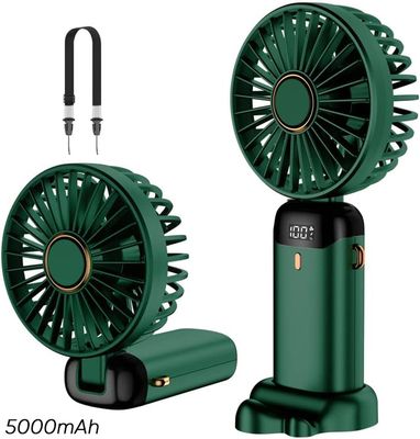AOSTOK Mini Ventilateur Portable USB 4000mAh - 5 Vitesses Avec Affichage LED