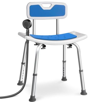 LILIIN Tabouret de douche Réglable en hauteur avec ventouse et Pieds antidérapants, Pour adultes