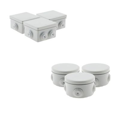 Boîte De Dérivation étanche IP65, Boîte De Jonction En Plastique Noir Avec Couvercle Transparent Pour Projets électroniques, Boîte De Connexion Avec Oreilles De Fixation, 158x90x60 Mm