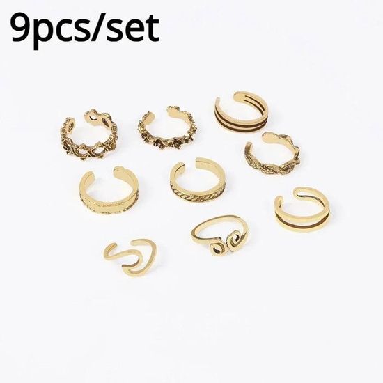 2 Pièces Anneaux En Alliage Motif Sang, Ajustables, Cadeau