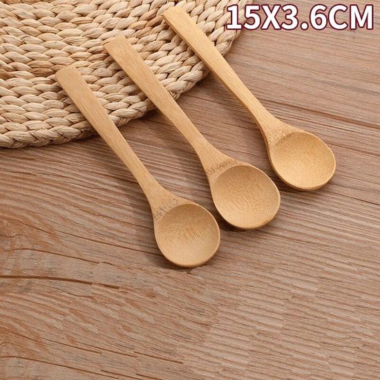 Cuillères à Pâtes En Bois De Teck - Lot De 2 - Long Manche, Fourche à Spaghetti - Ustensile De Cuisine Naturel