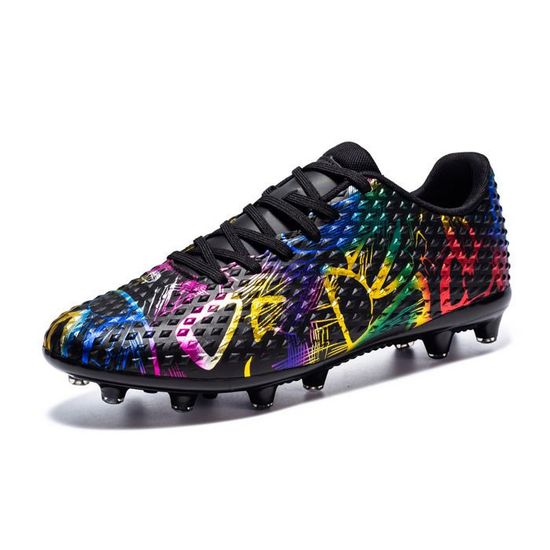 Lotto Stadio 100 FG - chaussures pour homme - terrain sec - noir - menthe fluo | Pro:Direct Soccer