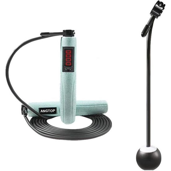 Machine À Sauter À La Corde Automatique Intelligente, Corde À Sauter De Comptage Électronique De Fitness Avec Télécommande,Blue,9 * 13cm