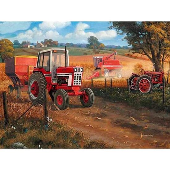Kit Diamond Painting Adulte Tracteur 5D - Peinture Diamant 30x40cm Broderie Cristal