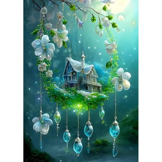 Kit De Peinture Diamant Par Numéro,Oiseau Flamant 45x60cm Diamant Mosaique Loisirs Créatifs