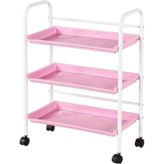 Samuliy Chariot De Rangement 3 Niveaux – Support Roulant Utilitaire Pour Livres Et Objets – Organisateur Mobile