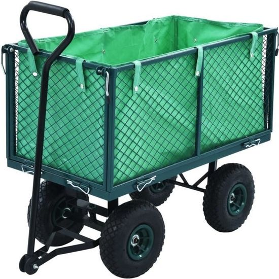 Chariot de jardin à main - Brouette de jardin Vert 350 kg