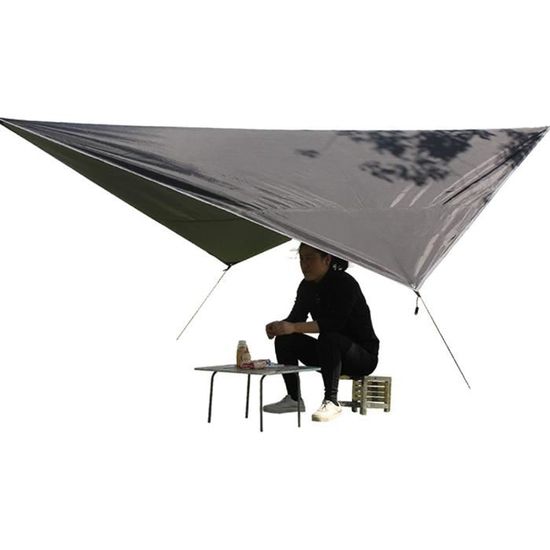 Bâche Anti-Pluie,3x3m Camping Bâche, PU 3000mm Imperméable Tarp Rain