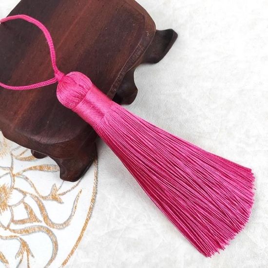 Ruban à Franges Coupées 10 Cm X 5 M - Soie Polyester Pour Couture, Danse, Déco - Multicolor (violet Clair)