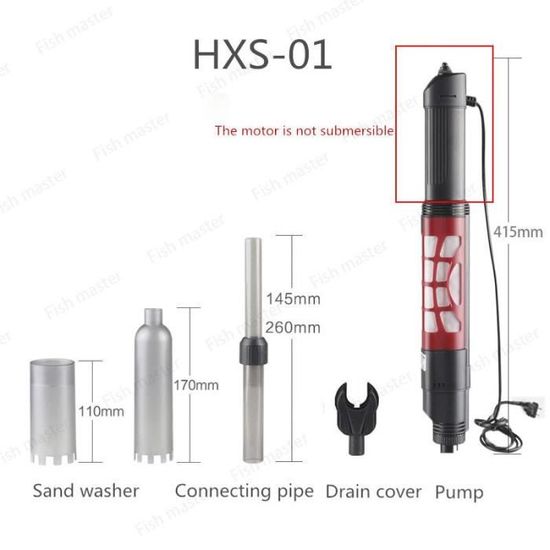 Aquarium,Siphon électrique pour Aquarium 220V,lave sable,aspirateur,changeur d'eau,filtre,outils pour - Type HXS-01 - 1 unit -B